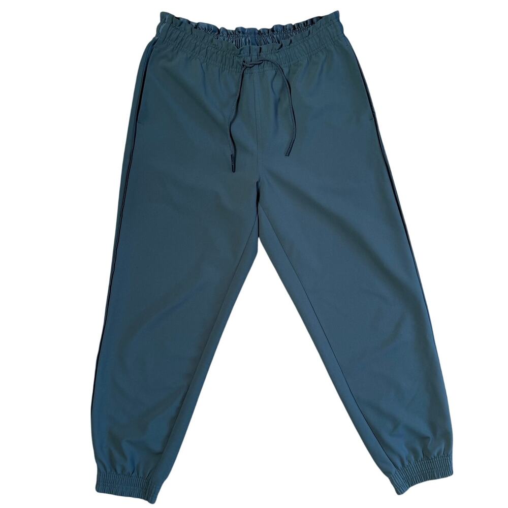 Athleta Metropolis Women Jogger SZ 4  Green Lounge Travel Casual Athletic Sports